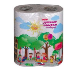 Рушники паперові Eco Dаy 2 шари 2 шт Білий